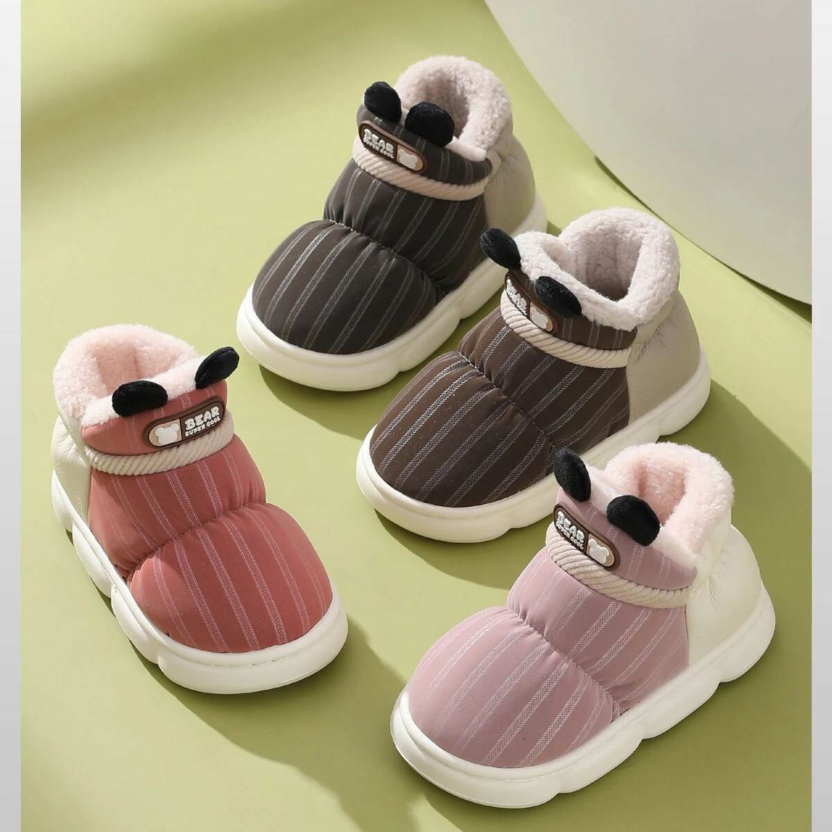 4K-ZYMJ Kids' Outdoor Winter Slippers